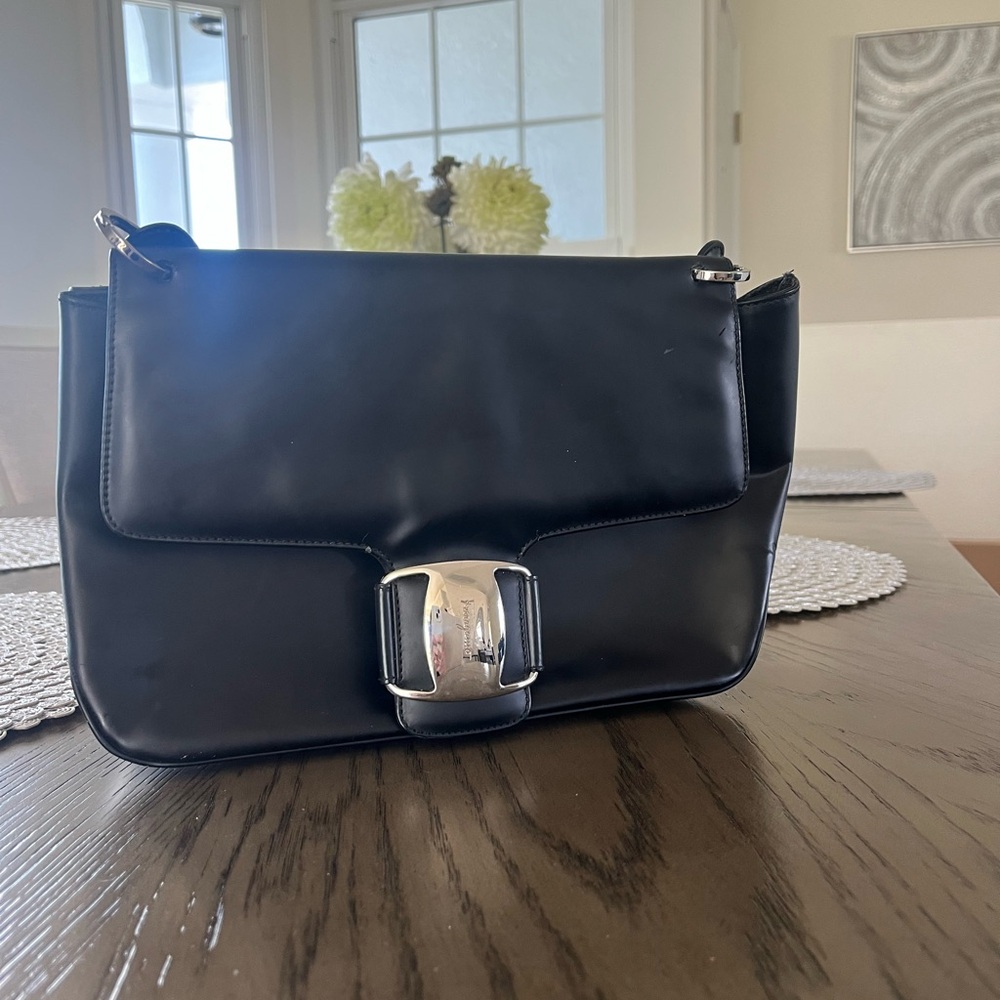 Vintage Ferragamo Leather Shoulder Bag